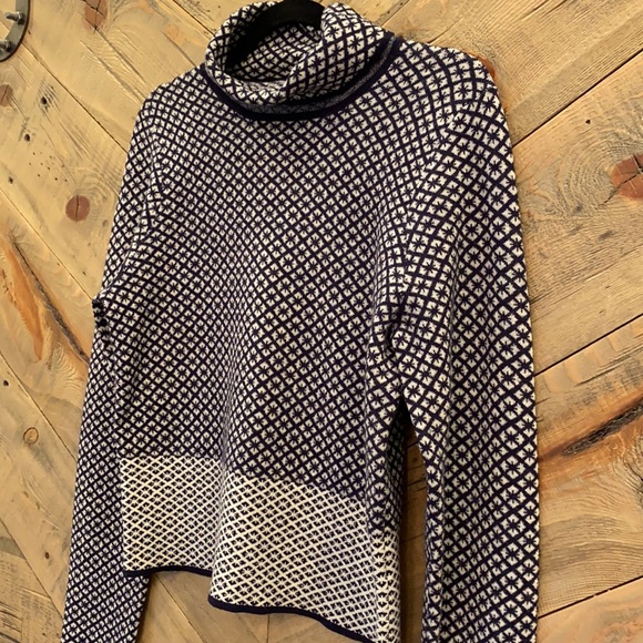 Anthro Moth Nightsnow Wool Turtleneck L - Picture 4 of 7